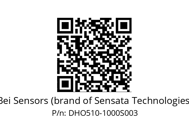  DHO5S10/OM/RG59//01000//G6R//D0DK-- Bei Sensors (brand of Sensata Technologies) DHO510-1000S003