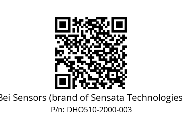  DHO5_10//2G2N//02000//G3R020//D0DS-- Bei Sensors (brand of Sensata Technologies) DHO510-2000-003