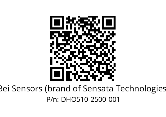  DHO5_10//RG29//02500//G6R//D0DS-- Bei Sensors (brand of Sensata Technologies) DHO510-2500-001