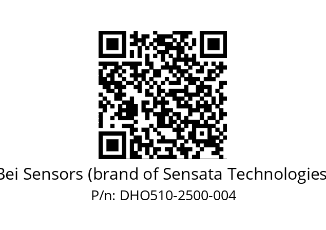  DHO5_10//2G29//02500//G6R//D0---- Bei Sensors (brand of Sensata Technologies) DHO510-2500-004