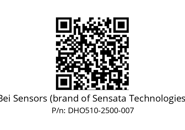  DHO5_10//2WTN//02500//G3R020//D0---- Bei Sensors (brand of Sensata Technologies) DHO510-2500-007