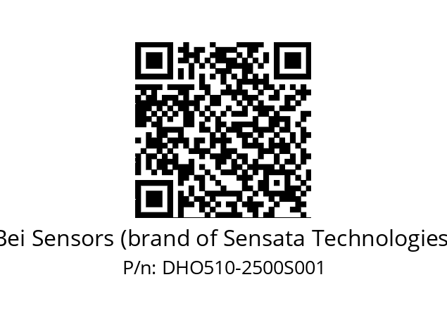  DHO5S10/OM/RG29//02500//G6R//D0DK-- Bei Sensors (brand of Sensata Technologies) DHO510-2500S001