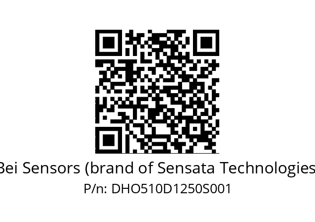  DHO5S10//RG2N/S5/12500//G3R100//D0---- Bei Sensors (brand of Sensata Technologies) DHO510D1250S001