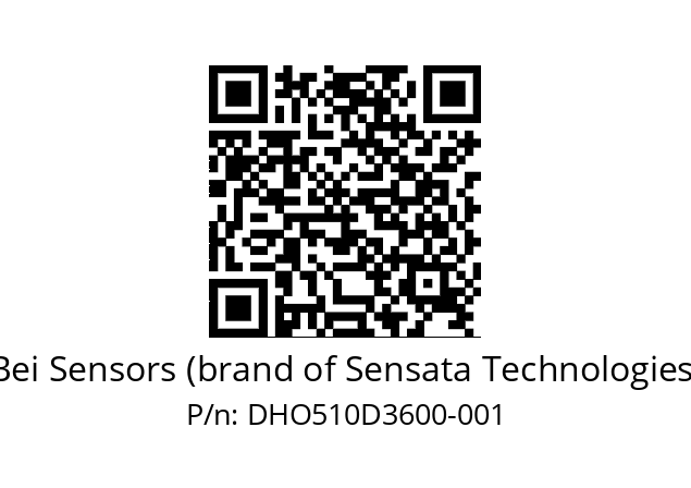  DHO5_10//2G29//36000//G6R//D0---- Bei Sensors (brand of Sensata Technologies) DHO510D3600-001