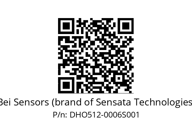  DHO5S12/OM/RG59//00006//G3R020//D0DK-- Bei Sensors (brand of Sensata Technologies) DHO512-0006S001