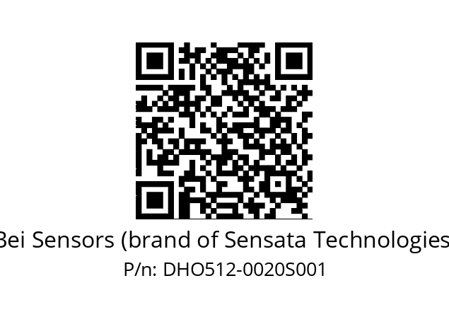  DHO5S12/HT/RG59//00020//G3R020//D0DS-- Bei Sensors (brand of Sensata Technologies) DHO512-0020S001