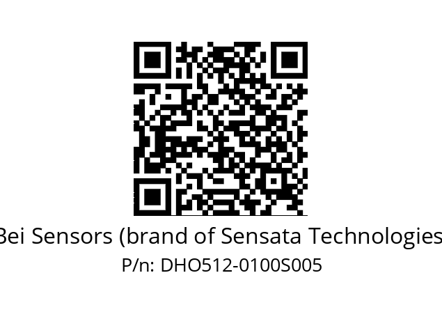  DHO5S12/OM/RG59//00100//G8R//D0DK-- Bei Sensors (brand of Sensata Technologies) DHO512-0100S005