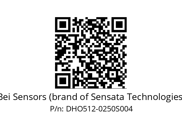  DHO5S12/OM/2G29//00250//G5R//D0DK-- Bei Sensors (brand of Sensata Technologies) DHO512-0250S004