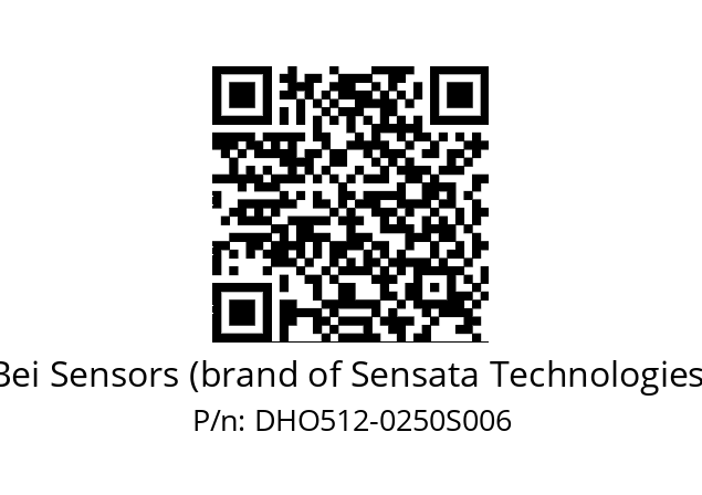  DHO5S12/OM/RG59//00250//G3R070//D0DK-- Bei Sensors (brand of Sensata Technologies) DHO512-0250S006