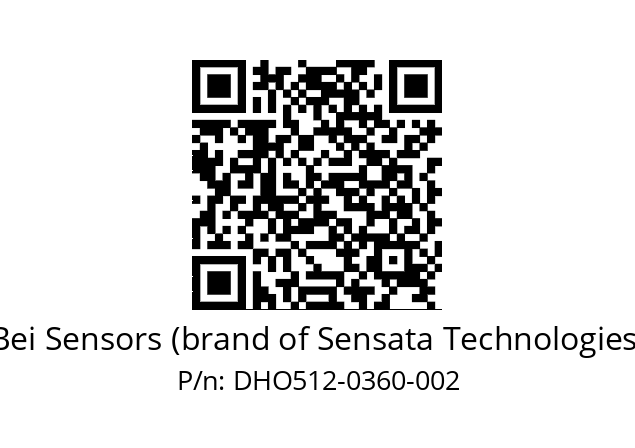  DHO5_12//RG29//00360//GPR020//D0---- Bei Sensors (brand of Sensata Technologies) DHO512-0360-002