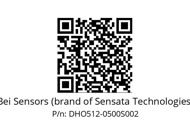  DHO5S12/OM/RG59//00500//G9R//D0M3-- Bei Sensors (brand of Sensata Technologies) DHO512-0500S002