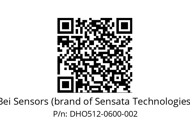  DHO5_12//RG59//00600//G3R020//D0---- Bei Sensors (brand of Sensata Technologies) DHO512-0600-002