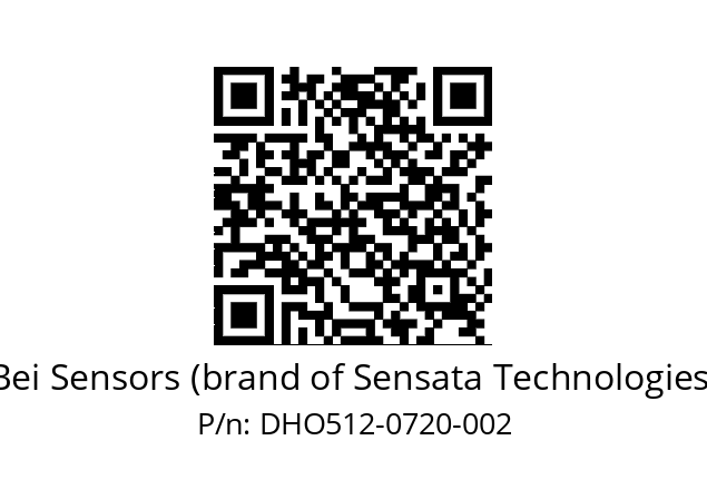  DHO5_12//2G29//00720//G8R//D0DD-- Bei Sensors (brand of Sensata Technologies) DHO512-0720-002