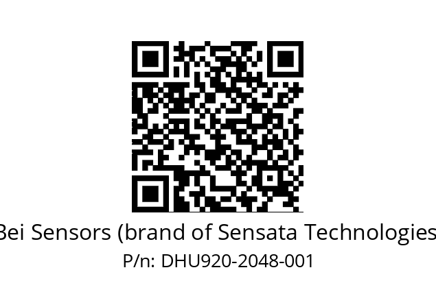  DHU9_20//PG59//02048//G3R050//U2DW-- Bei Sensors (brand of Sensata Technologies) DHU920-2048-001