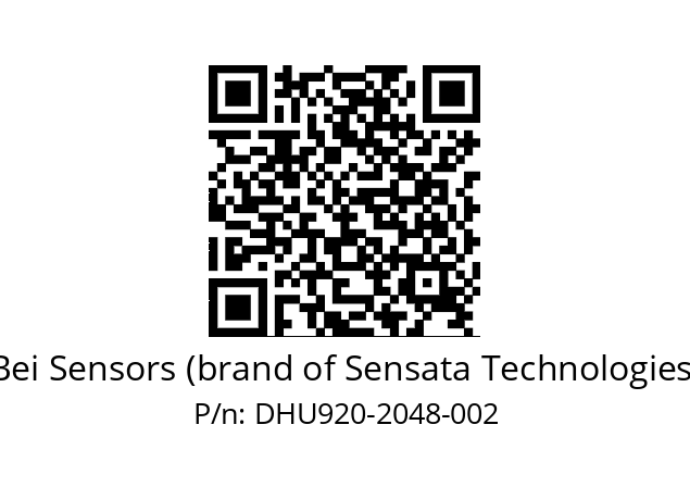  DHU9_20//RG29//02048//GXR//U2DW-- Bei Sensors (brand of Sensata Technologies) DHU920-2048-002