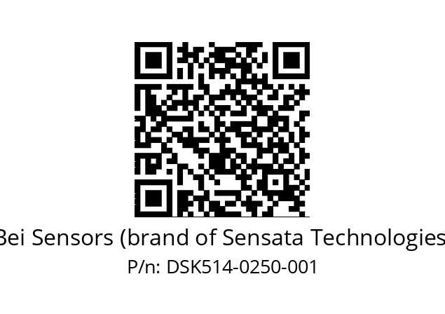  DSK5H14//5G59//00250//G6R//CSS3-- Bei Sensors (brand of Sensata Technologies) DSK514-0250-001