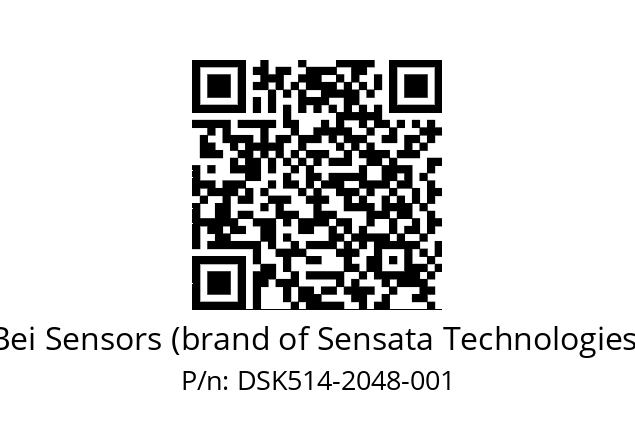  DSK5H14//5G59//02048//G6R//CSS3-- Bei Sensors (brand of Sensata Technologies) DSK514-2048-001