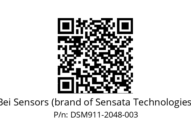  DSM9H11//5WTN//02048//G8R//CSA4-- Bei Sensors (brand of Sensata Technologies) DSM911-2048-003