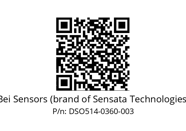  DSO5H14//5G59//00360//G8R// Bei Sensors (brand of Sensata Technologies) DSO514-0360-003