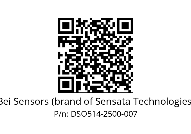  DSO5H14//5G29//02500//G6R//--DX-- Bei Sensors (brand of Sensata Technologies) DSO514-2500-007