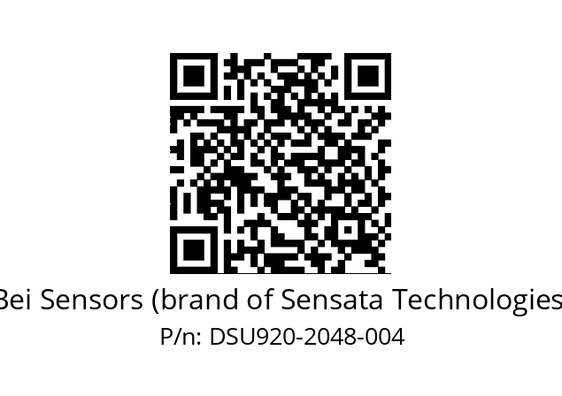  DSU9H20//5WTN//02048//G6R//U2DW-- Bei Sensors (brand of Sensata Technologies) DSU920-2048-004