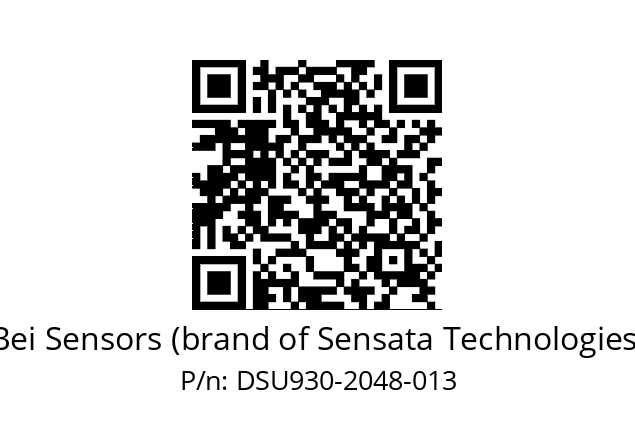  DSU9H30//5WTN//02048//G6R//--DW-- Bei Sensors (brand of Sensata Technologies) DSU930-2048-013