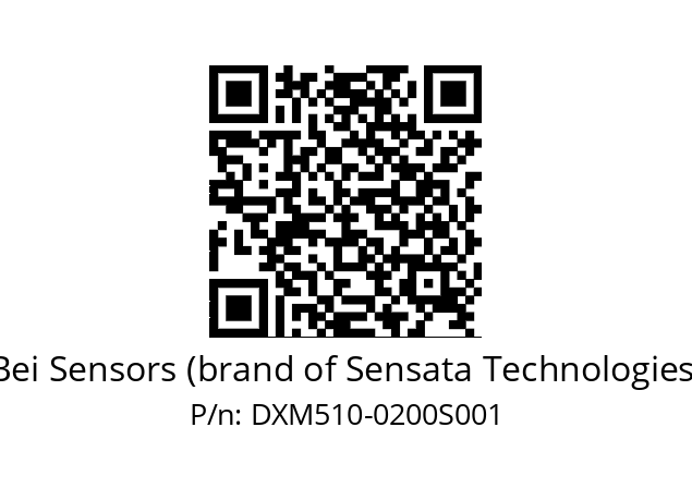  DXM5S10/AA/RG29//00200//TEA020// Bei Sensors (brand of Sensata Technologies) DXM510-0200S001