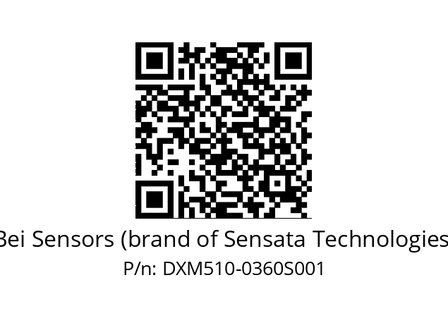  DXM5S10/AA/RG59//00360//TEA020// Bei Sensors (brand of Sensata Technologies) DXM510-0360S001