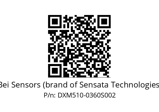  DXM5S10/AA/RG59//00360//TEA050// Bei Sensors (brand of Sensata Technologies) DXM510-0360S002