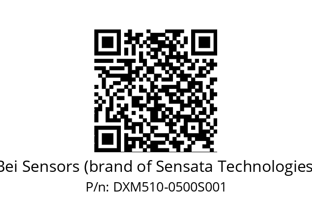  DXM5S10/AA/RG59//00500//TEA020// Bei Sensors (brand of Sensata Technologies) DXM510-0500S001