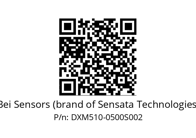  DXM5S10/AA/RG29//00500//TEA020// Bei Sensors (brand of Sensata Technologies) DXM510-0500S002