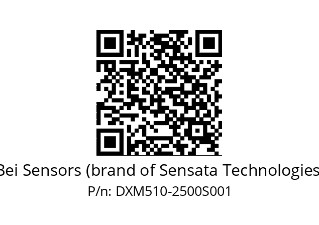  DXM5S10/AA/RG59//02500//TEA020// Bei Sensors (brand of Sensata Technologies) DXM510-2500S001