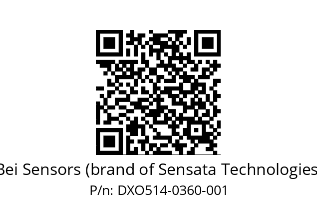  DXO5_14//RG59//00360//G6R// Bei Sensors (brand of Sensata Technologies) DXO514-0360-001