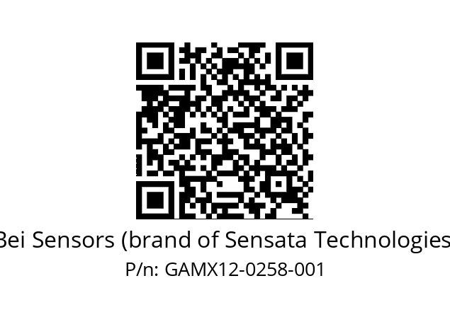  GAMX_12//5G59//00258//GPA030// Bei Sensors (brand of Sensata Technologies) GAMX12-0258-001