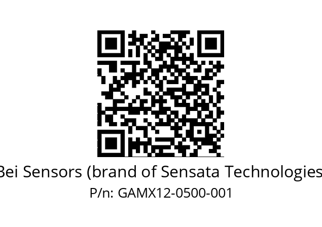  GAMX_12//5G59//00500//GPA030// Bei Sensors (brand of Sensata Technologies) GAMX12-0500-001