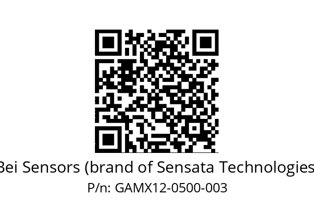  GAMX_12//2G29//00500//G3A030// Bei Sensors (brand of Sensata Technologies) GAMX12-0500-003