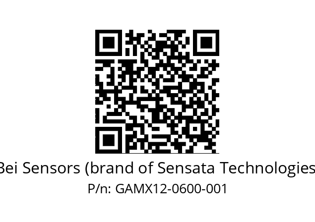  GAMX_12//3G39//00600//GPA030// Bei Sensors (brand of Sensata Technologies) GAMX12-0600-001