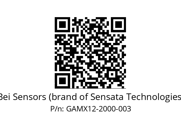  GAMX_12//5G59//02000//GPA100// Bei Sensors (brand of Sensata Technologies) GAMX12-2000-003