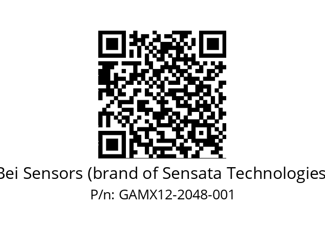  GAMX_12//5G59//02048//GPA030// Bei Sensors (brand of Sensata Technologies) GAMX12-2048-001