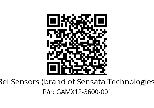  GAMX_12//5G59//03600//GPA100// Bei Sensors (brand of Sensata Technologies) GAMX12-3600-001