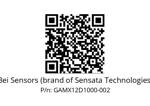  GAMX_12//5G59//10000//GPA030// Bei Sensors (brand of Sensata Technologies) GAMX12D1000-002