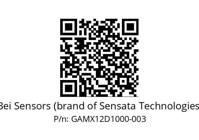  GAMX_12//5G59//10000//GPA100// Bei Sensors (brand of Sensata Technologies) GAMX12D1000-003