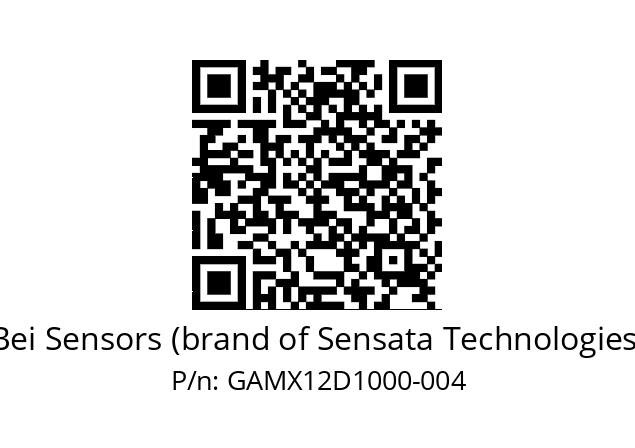  GAMX_12//5G59//10000//GPA050// Bei Sensors (brand of Sensata Technologies) GAMX12D1000-004