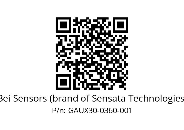  GAUX_30//5G59//00360//GPR050// Bei Sensors (brand of Sensata Technologies) GAUX30-0360-001