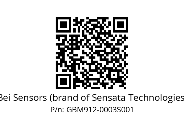  GBM9S12//5G5A//00003//G6R/ZY/----1J Bei Sensors (brand of Sensata Technologies) GBM912-0003S001