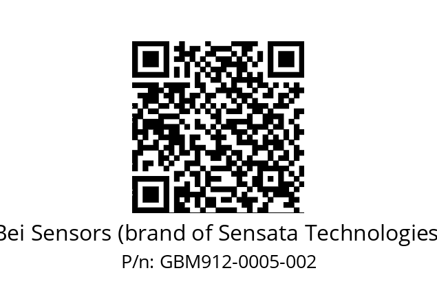  GBM9_12//5GTA//00005//G6A// Bei Sensors (brand of Sensata Technologies) GBM912-0005-002