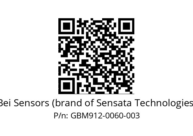  GBM9_12//5G5A//00060//G3R020// Bei Sensors (brand of Sensata Technologies) GBM912-0060-003