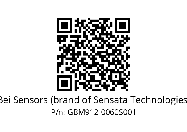  GBM9S00//5G5A//00060//G3A020//C0--36 Bei Sensors (brand of Sensata Technologies) GBM912-0060S001