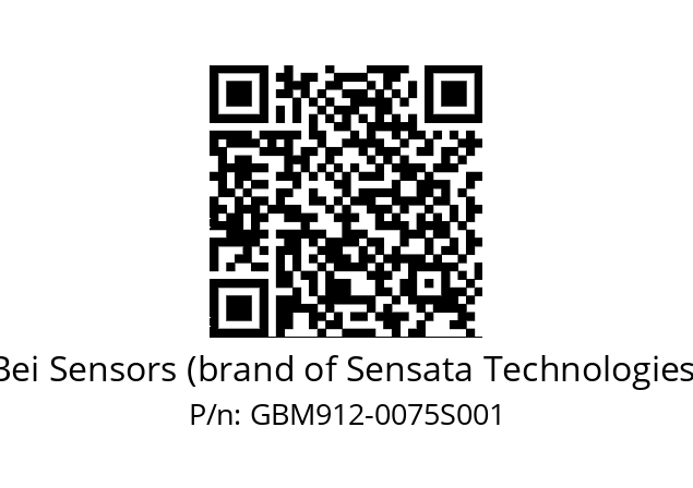  GBM9S12//5G5A//00075//G6R/ZY/----1J Bei Sensors (brand of Sensata Technologies) GBM912-0075S001