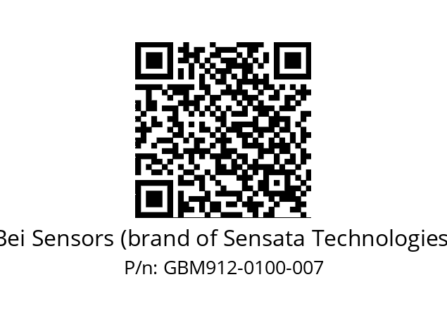  GBM9_12//5G5A//00100//G6R// Bei Sensors (brand of Sensata Technologies) GBM912-0100-007